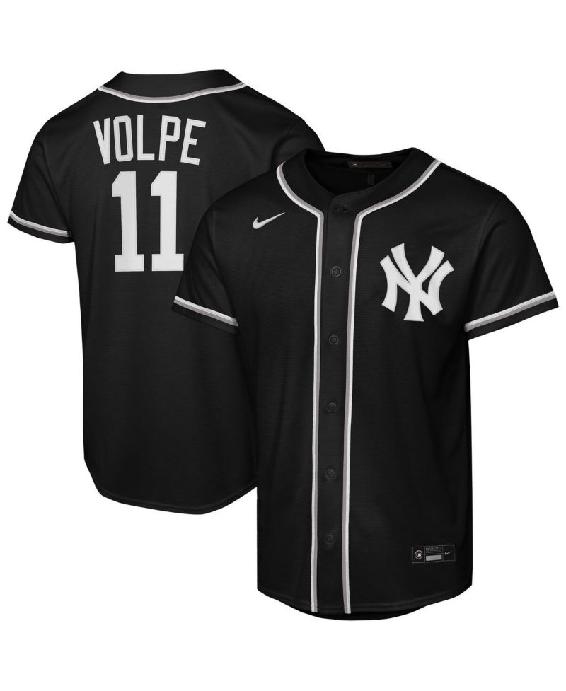 Big Boys and Girls Anthony Volpe Black New York Yankees Fashion Replica Player Jersey