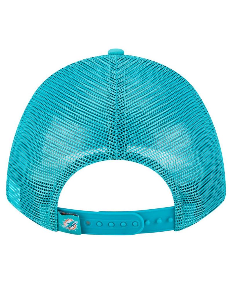 Men's Aqua Miami Dolphins Active Minimalist M-Crown A-Frame 9FORTY Adjustable Hat