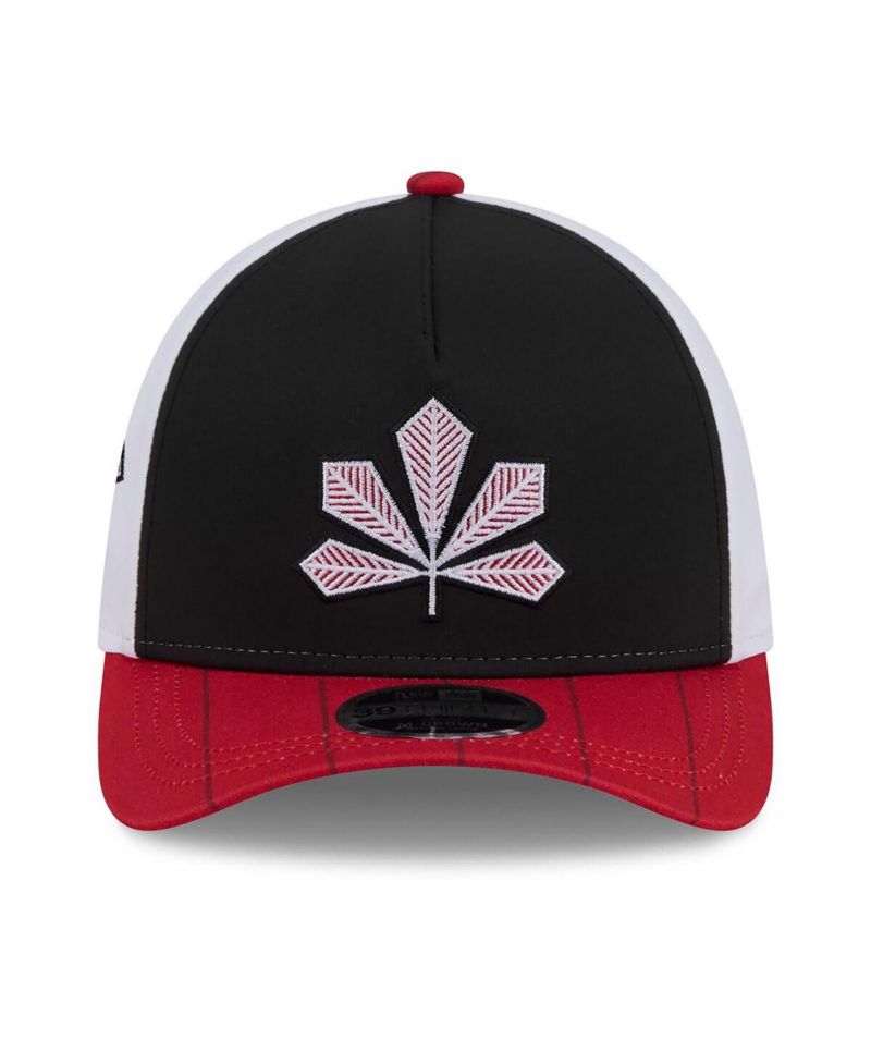 Men's Black/Red Cincinnati Reds 2026 City Connect M-Crown A-Frame 39THIRTY Flex Hat
