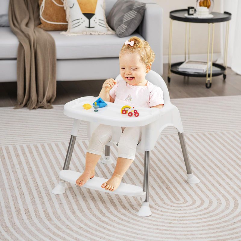 4-in-1 Convertible Baby High Chair with Removable Tray