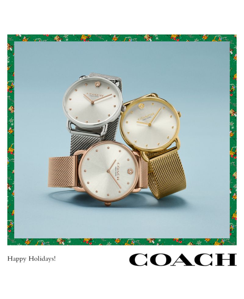 Women's Elliot Gold-Tone Stainless Steel Mesh Bracelet Watch 36mm