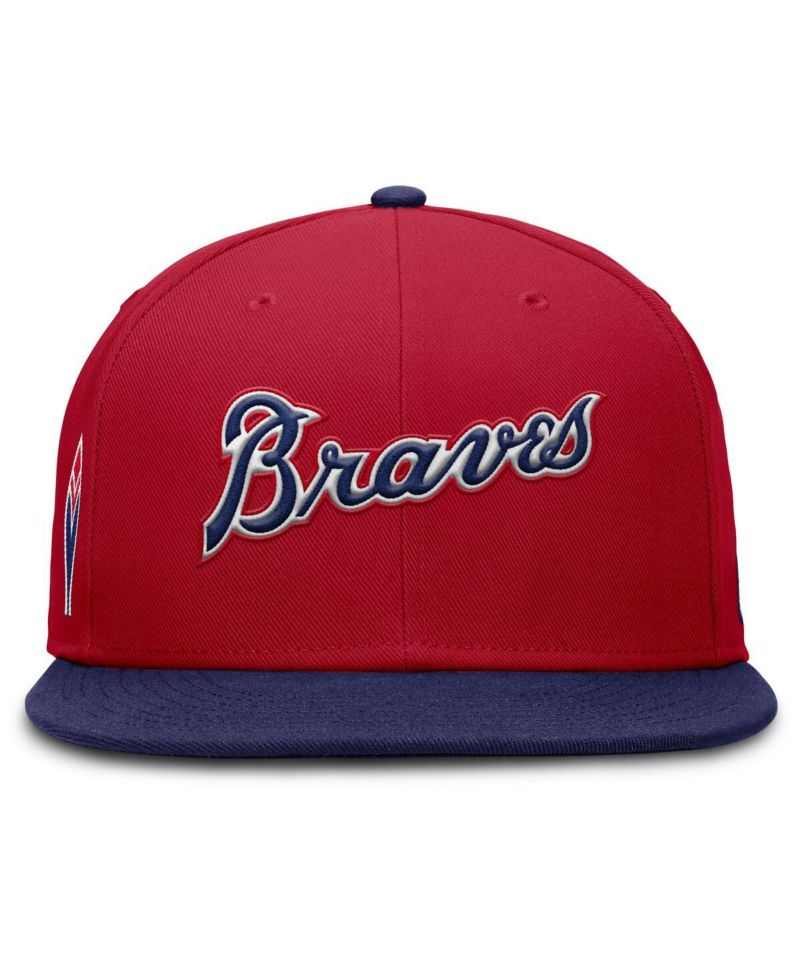 Men's Red Atlanta Braves True Performance Fitted Hat