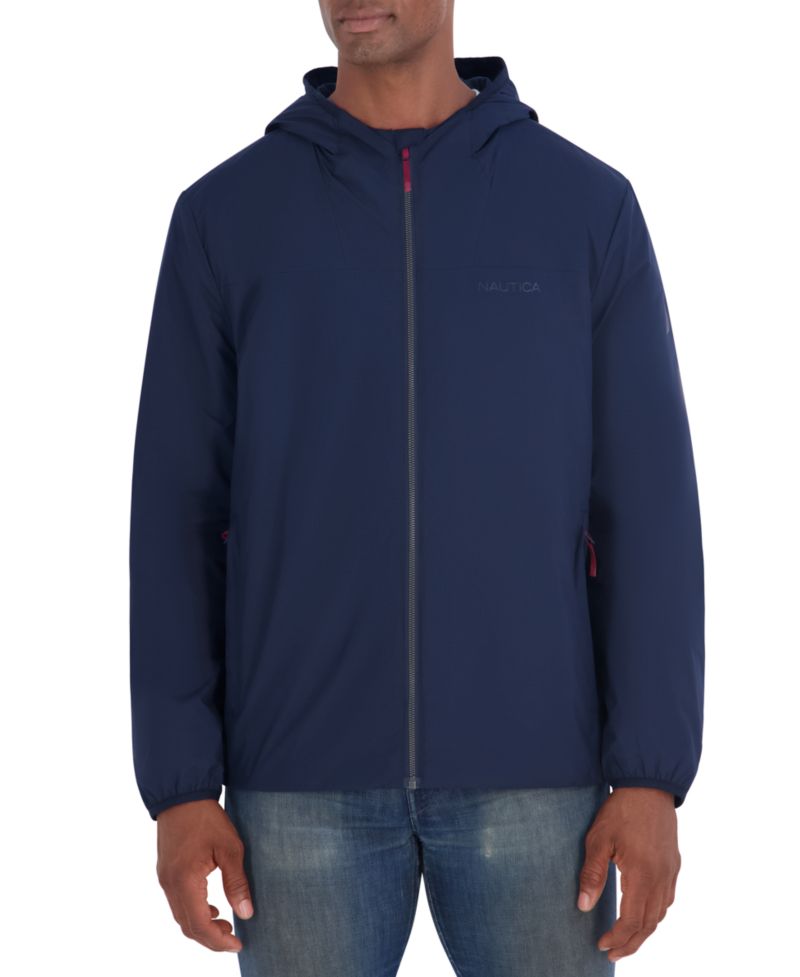 Men's Hooded Transitional Zip Front Jacket