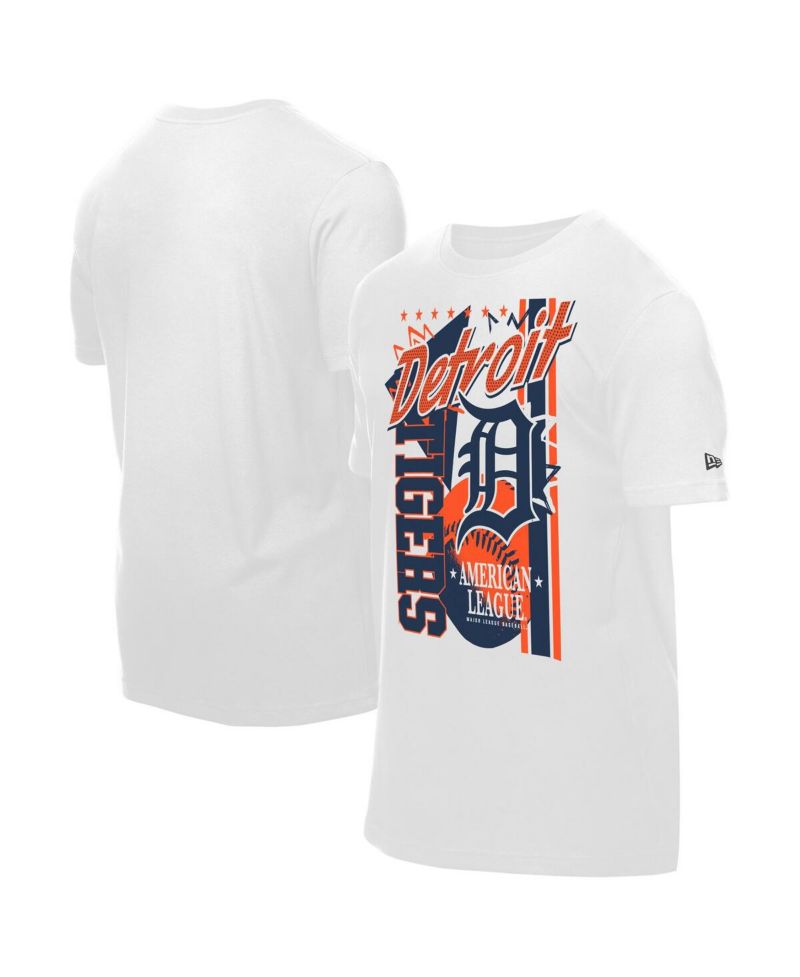 Men's White Detroit Tigers Big Graphic Domestic T-Shirt