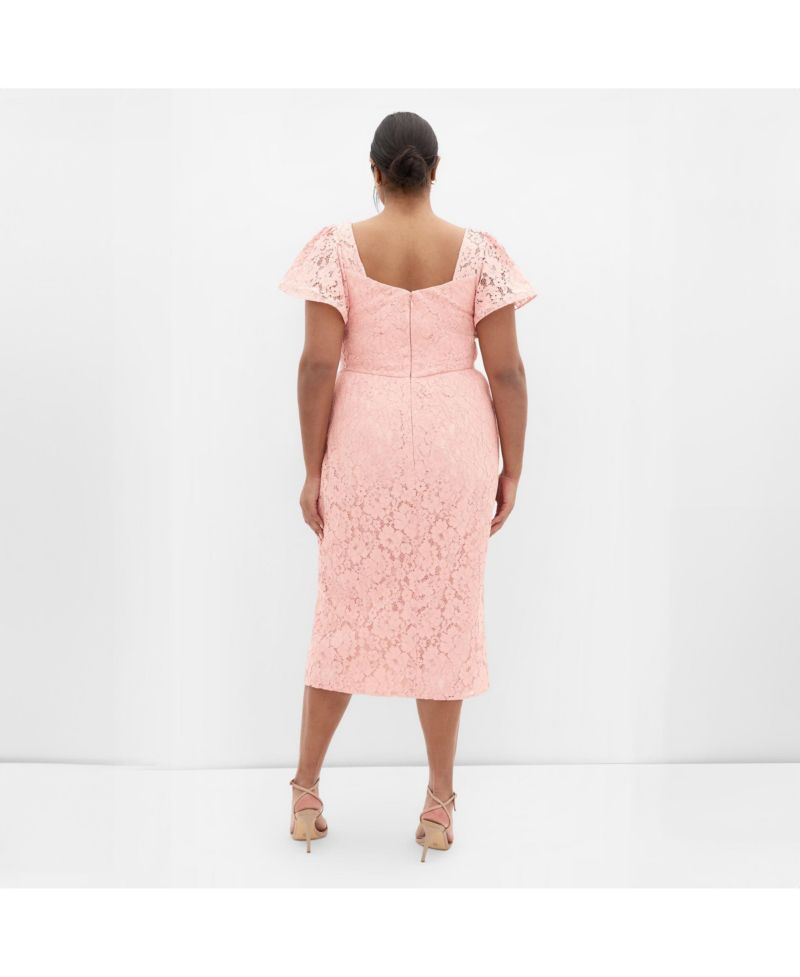 Plus Size Maisie Lace Midi Dress