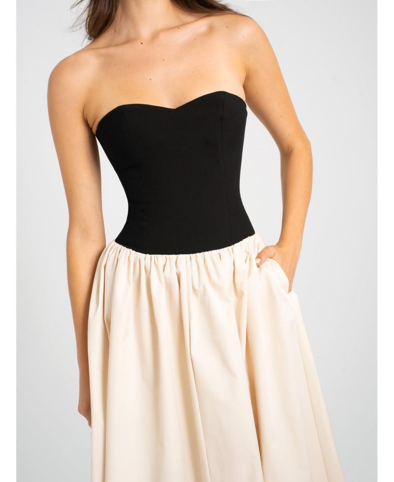 Women's Sana Sweetheart Lace-up Back Drop Waist Maxi Dress