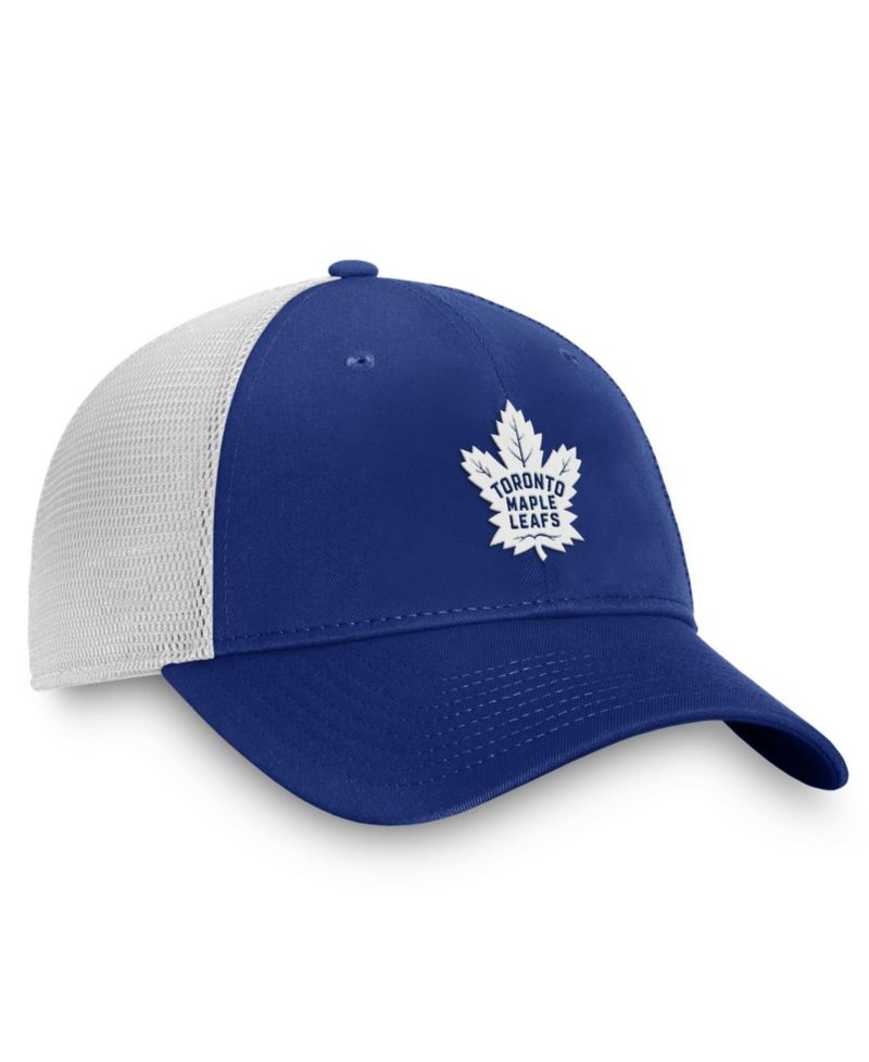 Men's Blue/White Toronto Maple Leafs Core Primary Logo Trucker Adjustable Hat