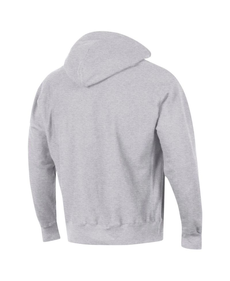 Men's Gray Illinois Fighting Illini Vault Late Night Reverse Weave Pullover Hoodie
