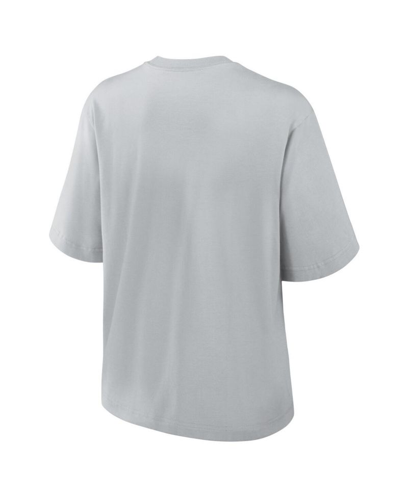 Women's Gray Detroit Lions Glory Arch Boxy T-Shirt