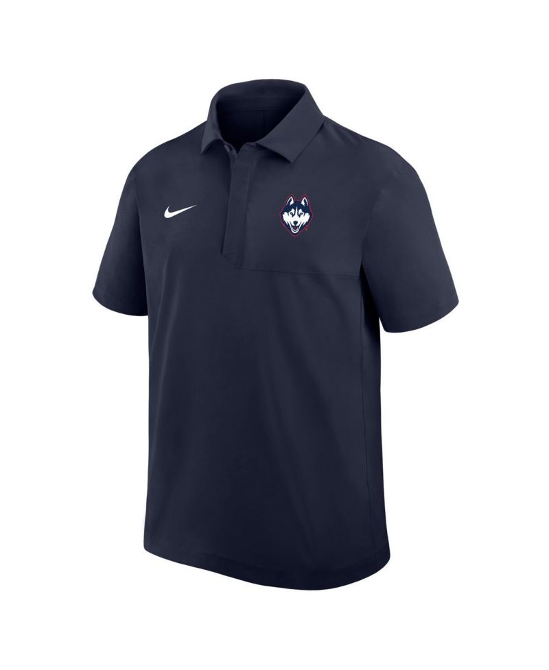 Men's Navy UConn Huskies Woven Dri-FIT Polo Shirt
