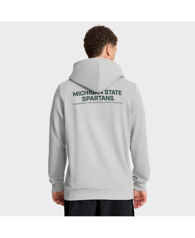 Men's Gray Michigan State Spartans 2025 Sideline Standard Issue Dri-FIT Full-Zip Hoodie