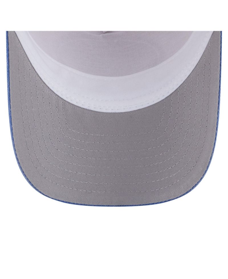 Men's Light Beige/Royal Chicago Cubs Frayed M-Crown A-Frame 9FORTY Trucker Adjustable Hat