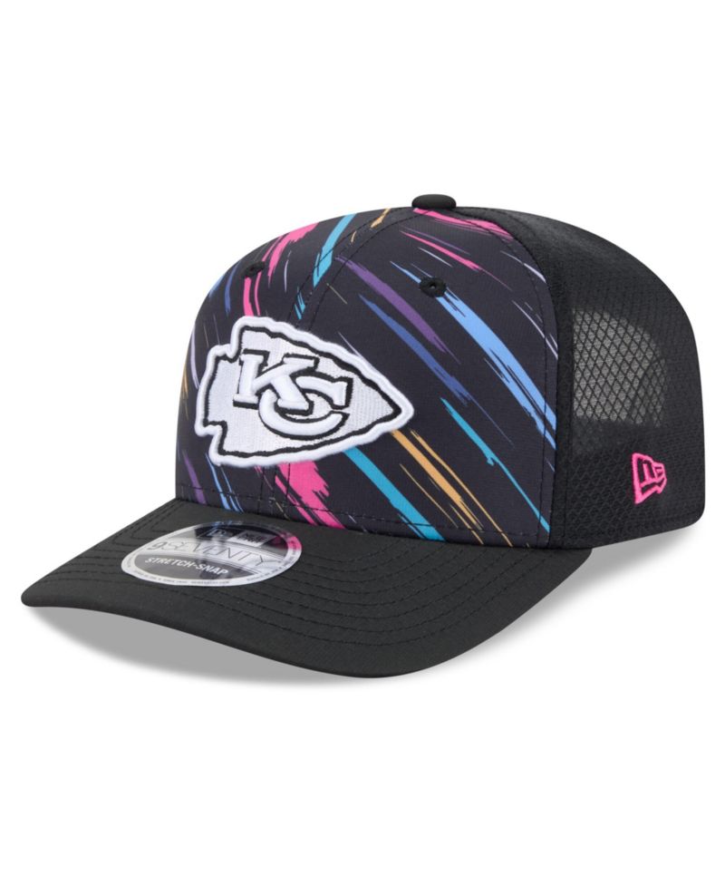 Men's Black Kansas City Chiefs 2026 NFL Cruical Catch 9SEVENTY Adjustable Trucker Hat