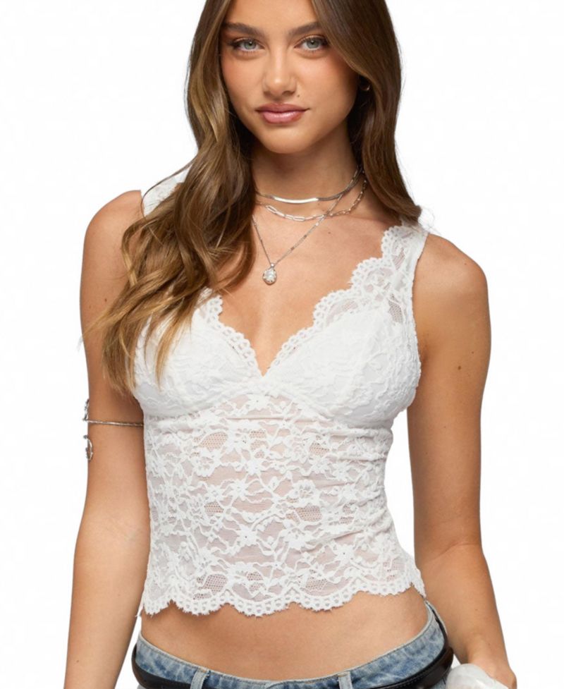 Women's Araura Lace Velvet Floral Top