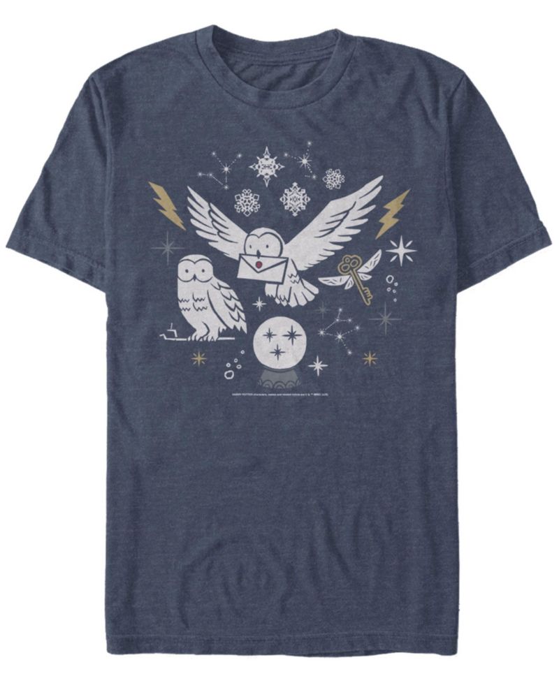 Men's Wintery Owls Short Sleeve Crew T-shirt