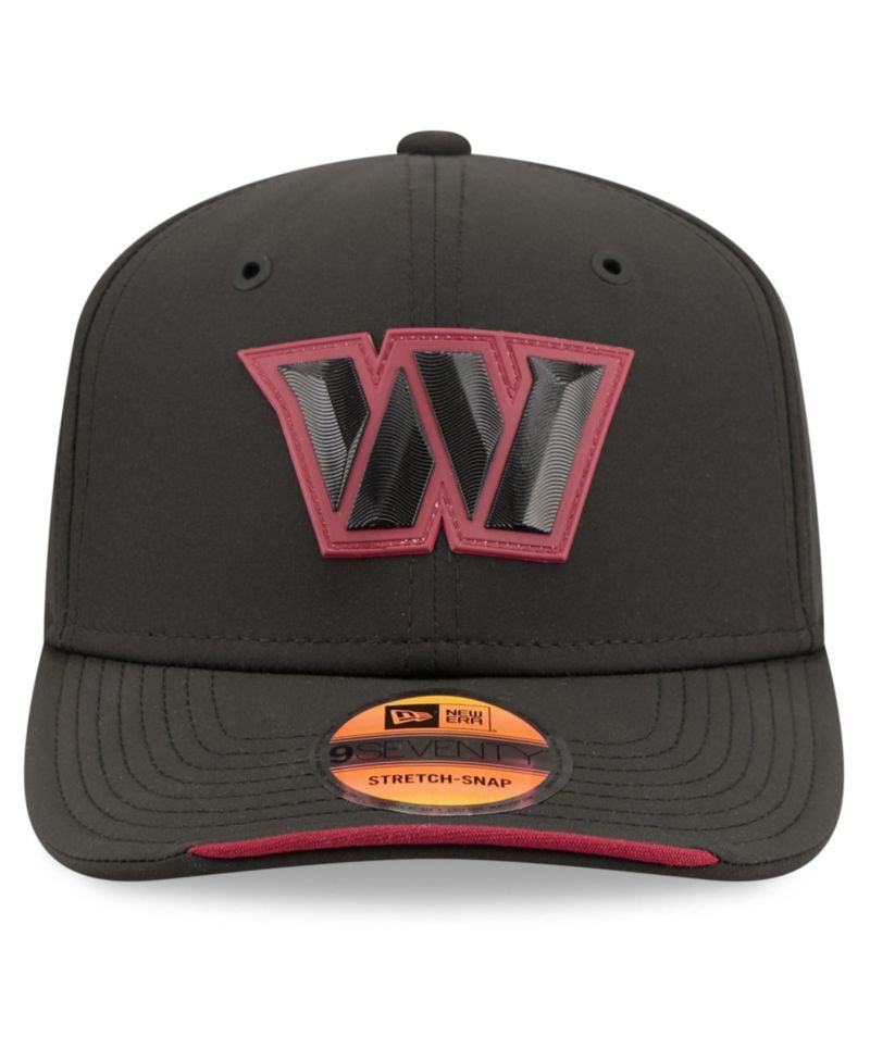 Men's Black Washington Commanders 2026 Sideline 9SEVENTY Adjustable Hat