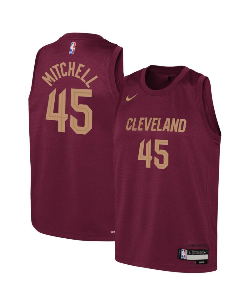 Big Boys and Girls Donovan Mitchell Wine Cleveland Cavaliers 2022/23 Swingman Jersey - Icon Edition