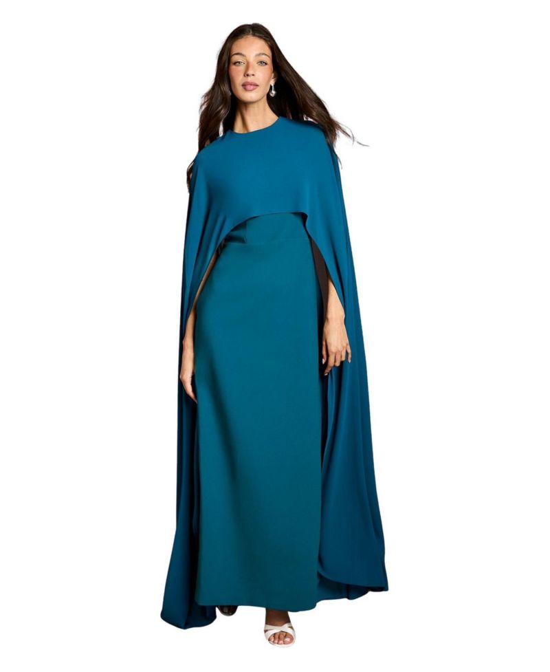 Women's Cape Sleeve Maxi Dress