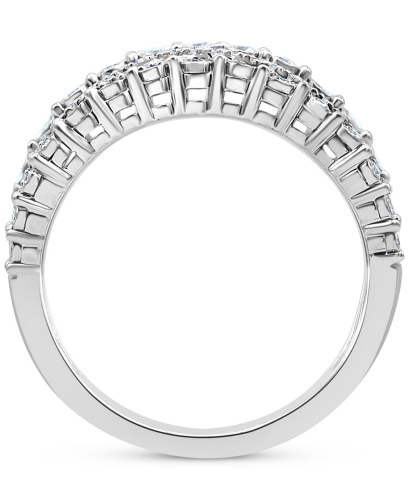 Diamond Multi-Row Crossover Statement Ring (1 ct. t.w.) in Sterling Silver