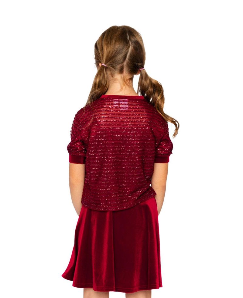 Little and Big Girl 6-14 Fake Layering Top