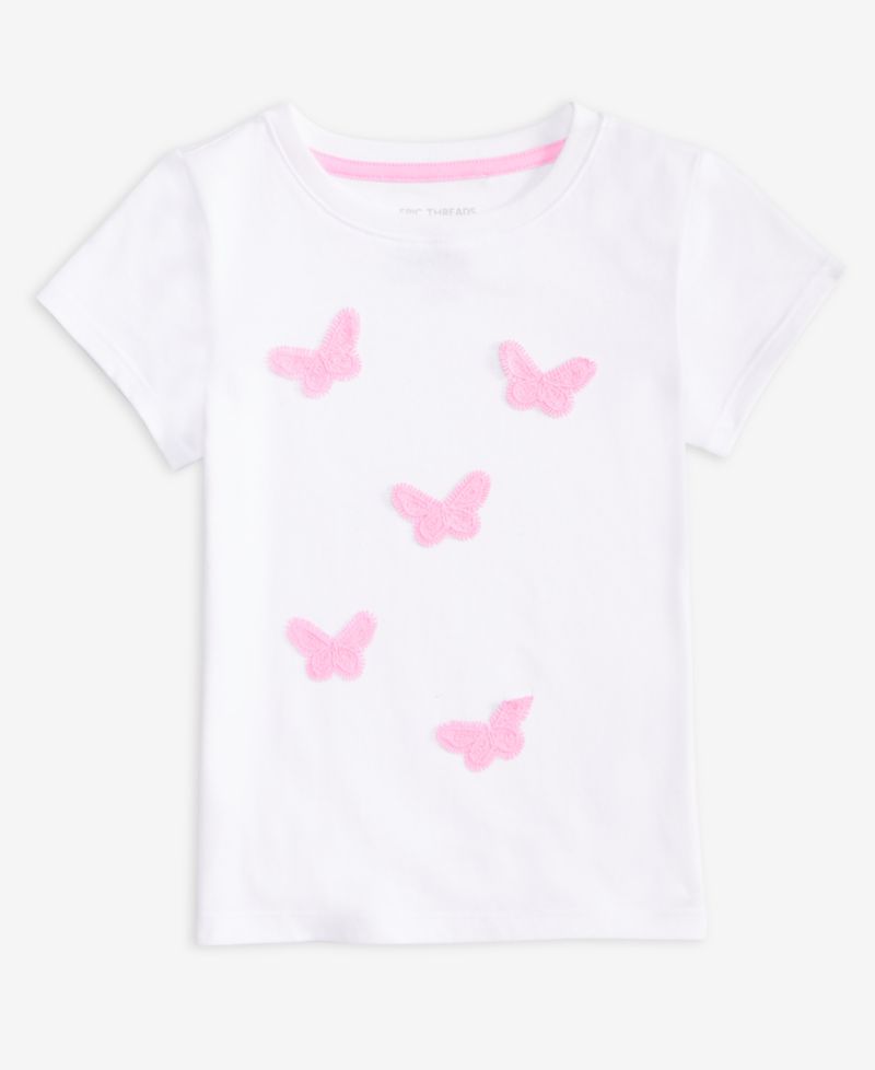Girls' 12M-5T Crochet Butterflies Tee