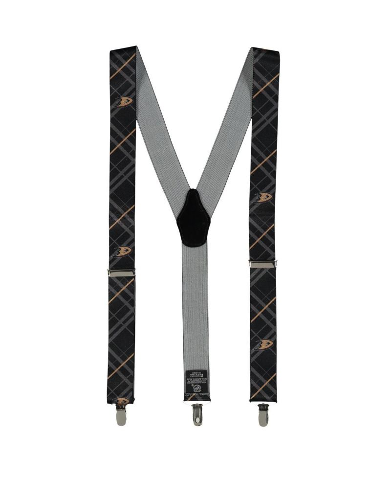 Men's Black Anaheim Ducks Suspenders