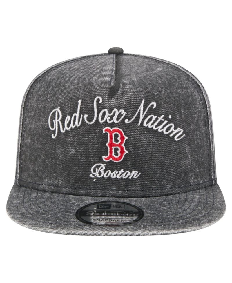 Men's Black Boston Red Sox City Slogan A-Frame 9FIFTY Snapback Hat