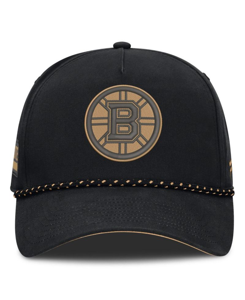 Men's Black Boston Bruins Military Appreciation Authentic Pro A-Frame Adjustable Hat