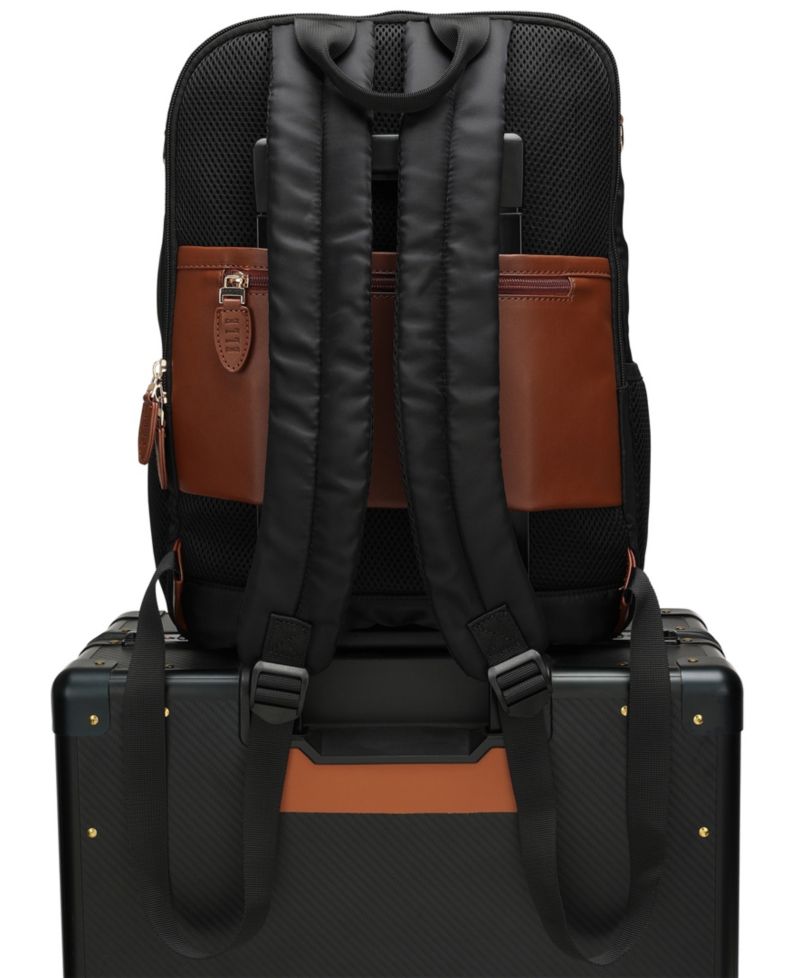 Luxe Journey 15.5" Twill and Faux Leather Backpack