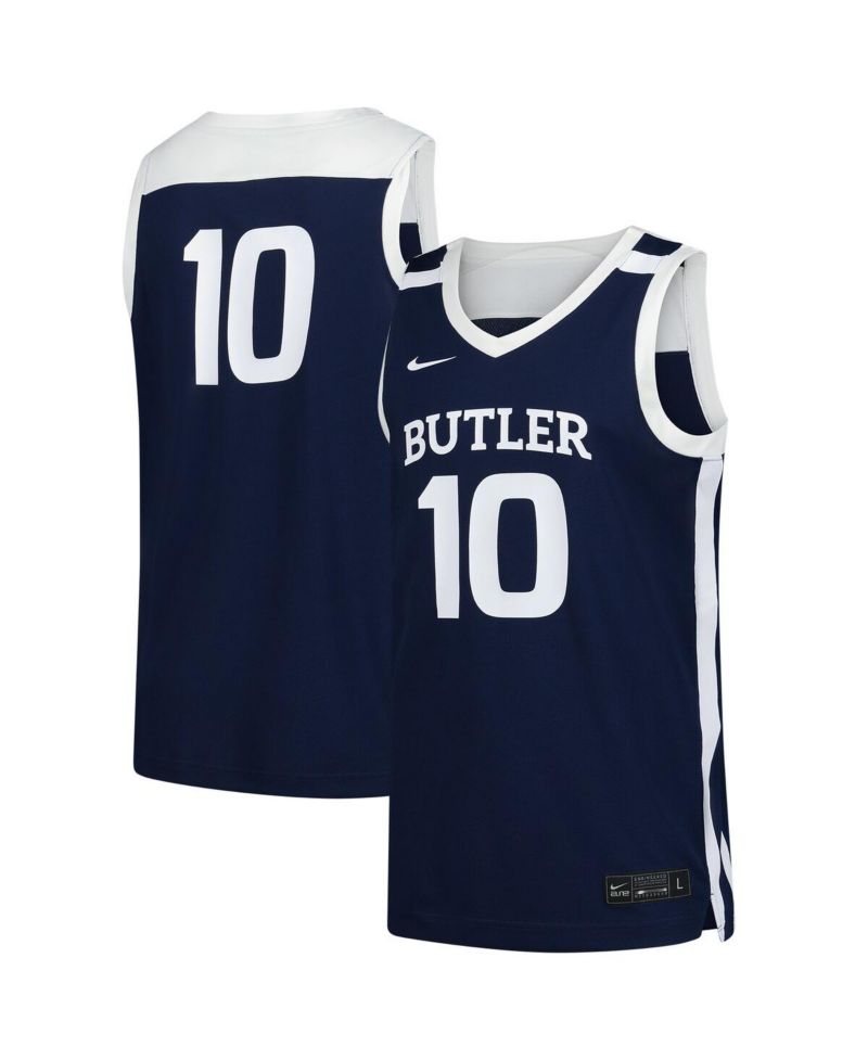 Men's 10 Navy Butler Bulldogs Replica Basketball Jersey
