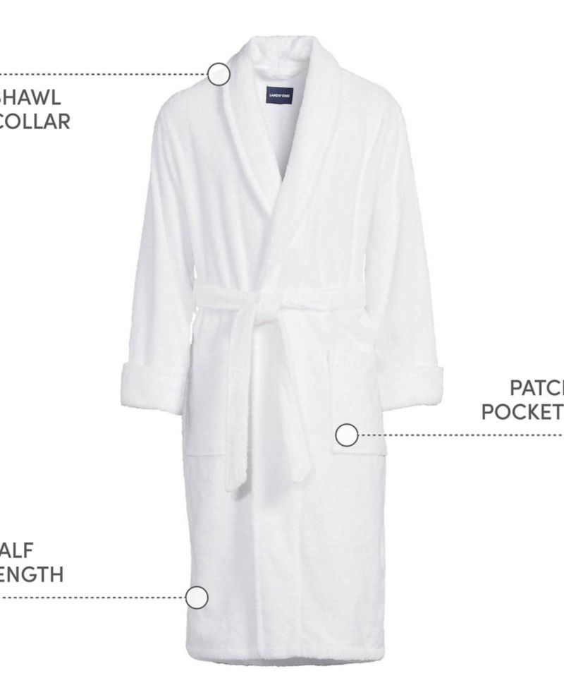 Big & Tall Calf Length Turkish Terry Robe