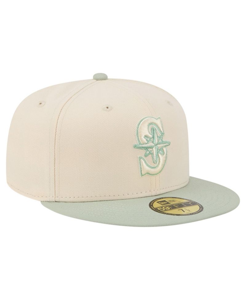Men's Cream/Green Seattle Mariners Color Pack 59FIFTY Fitted Hat