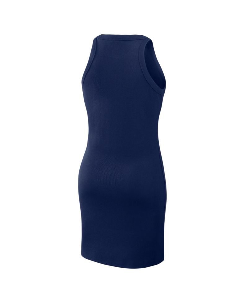 Women's New England Patriots Push Beyond Cotton-Blend Ribbed Sleeveless Crewneck Dress