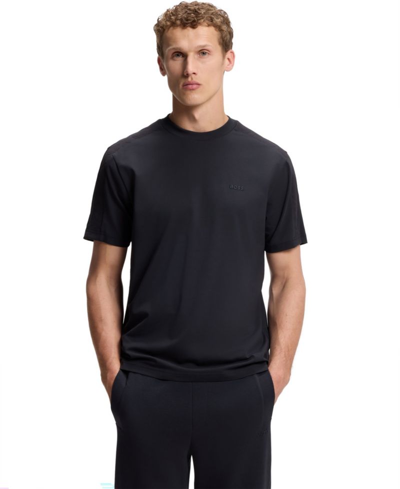 Men's Stretch-Cotton Regular-Fit Jacquard Tape T-Shirt