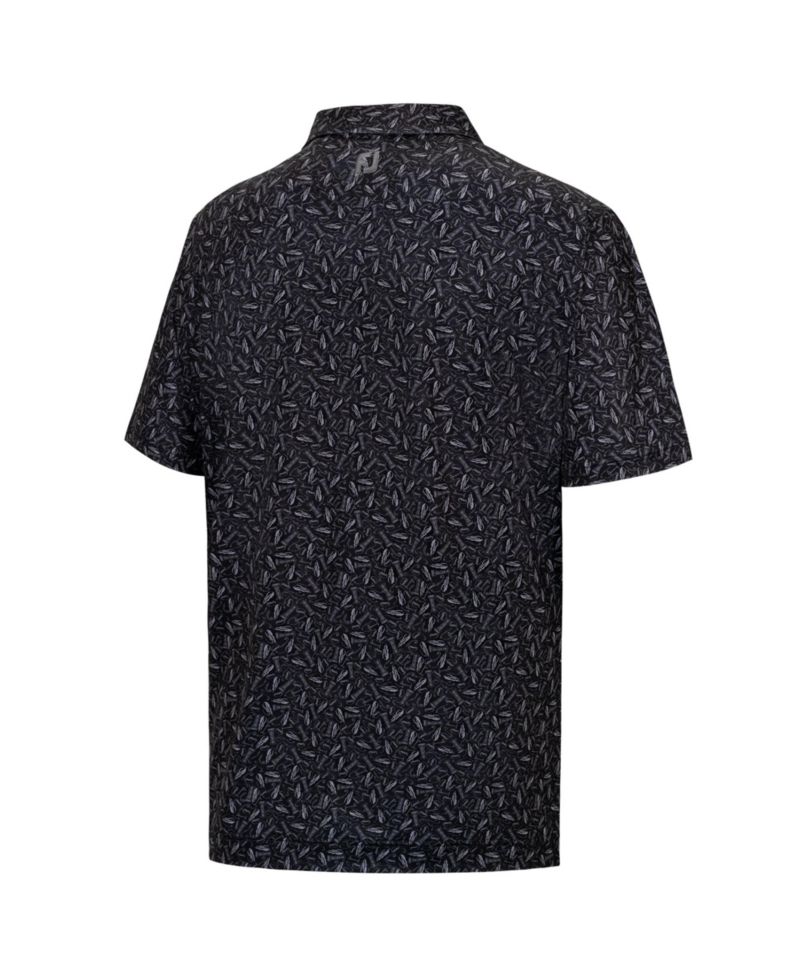 Men's Black Presidents Cup 2026 President's Cup ProDry Chicago Print Lisle Polo