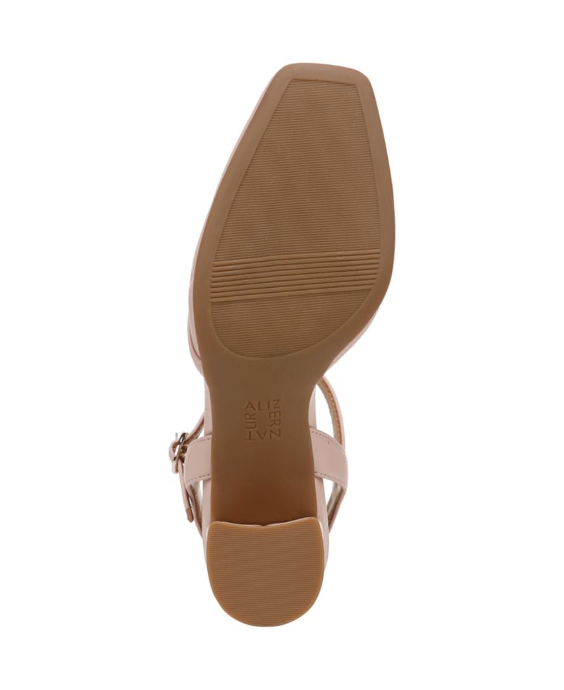 Women's Wave Square Toe Ankle Strap Pumps