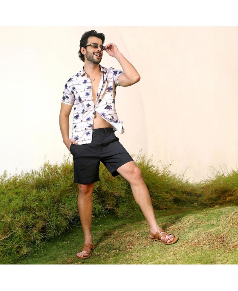 Men's Ivory White Desert Palm Shirt