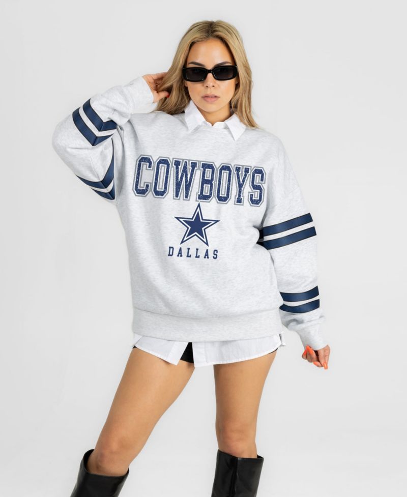 Women's Dallas Cowboys Stadium Stripes Oversized Fleece Sweatshirt