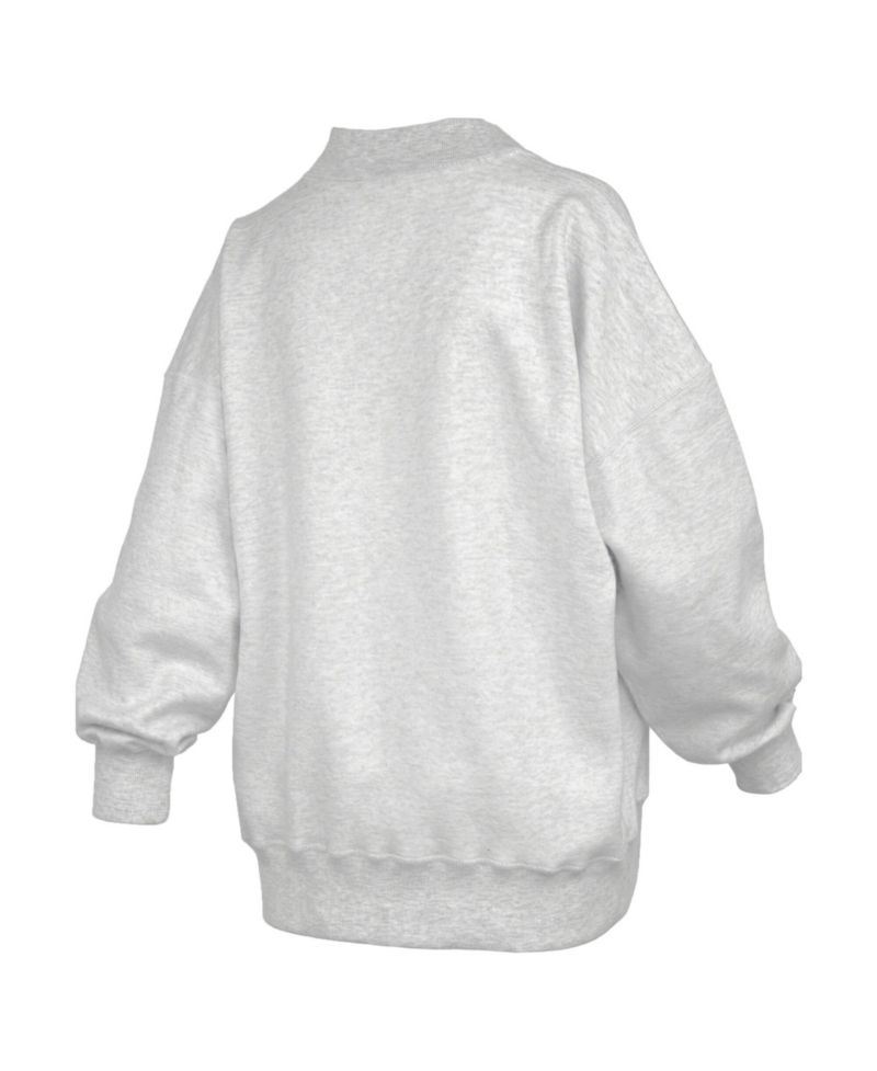 Women's Heather Gray Oregon Ducks Reversible Sweatshirt