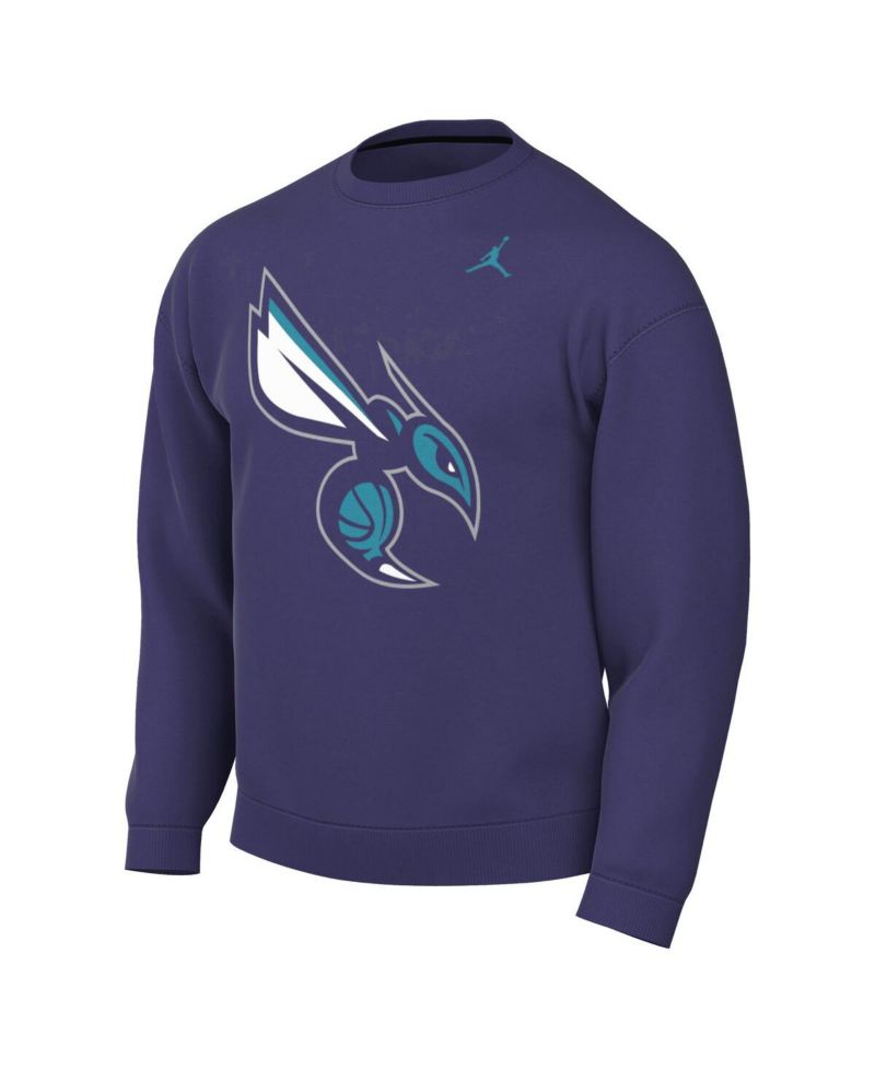 Men's Purple Charlotte Hornets Statement Edition Sweatshirt