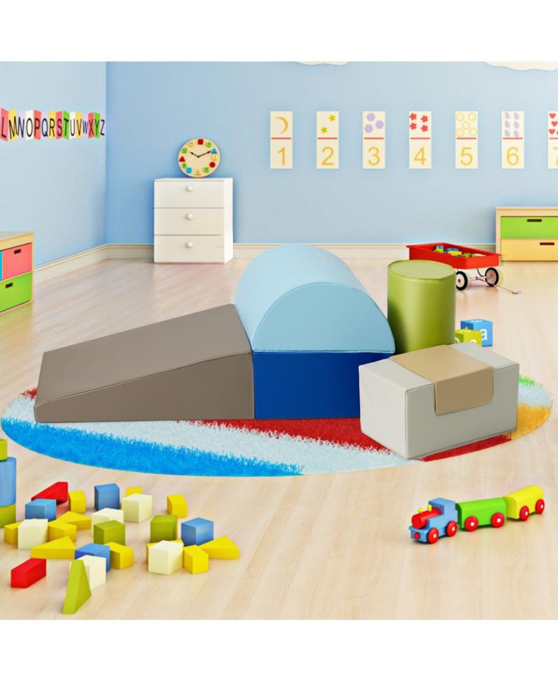 Baby & Toddler Soft Foam Indoor 6-Piece Climb Crawl Play Set