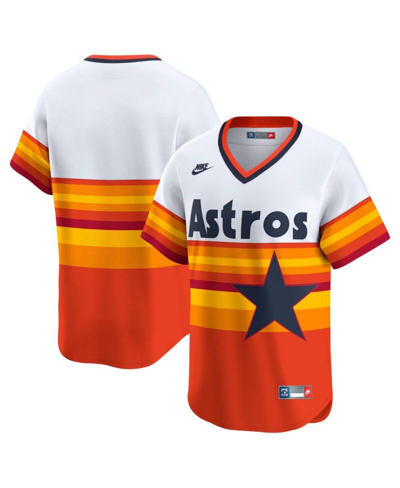 Men's White Houston Astros Throwback Cooperstown Collection Limited Jersey