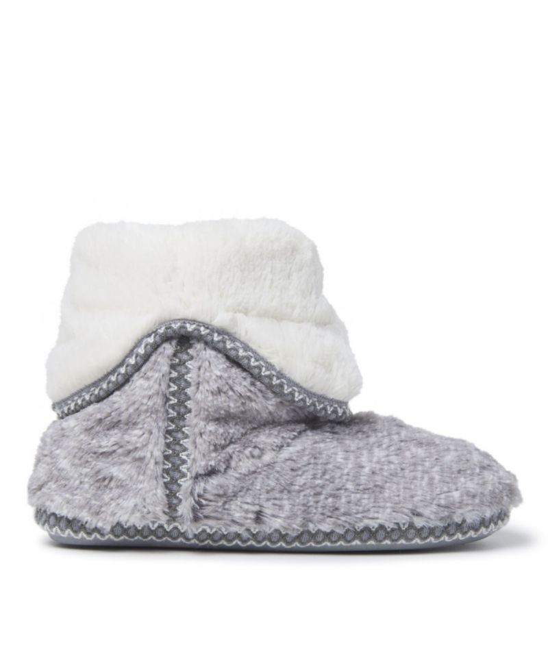 Women's Beth Faux Fur Fold Down Fuzzy Bootie House Slipper Boot
