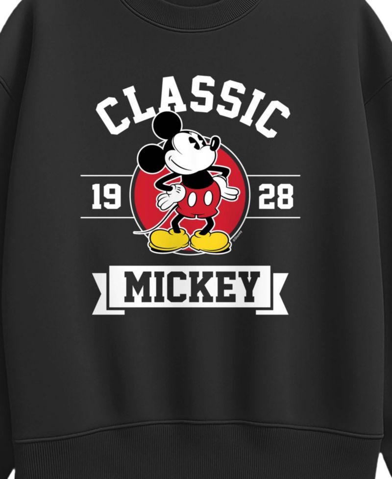 Plus Size Mickey Mouse Long-Sleeve Graphic Sweatshirt