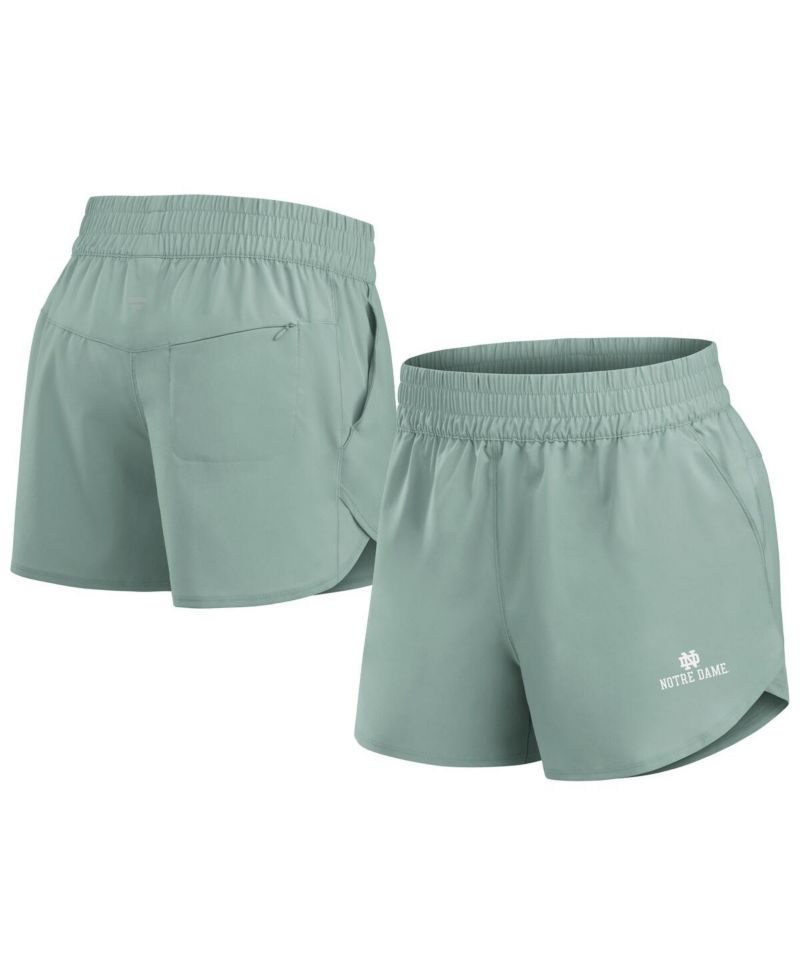 Women's Green Notre Dame Fighting Irish Studio Woven Vibe Shorts