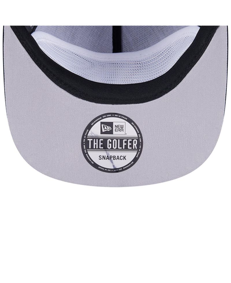 Men's Black Chicago Cubs Corduroy Filigree Golfer Adjustable Hat