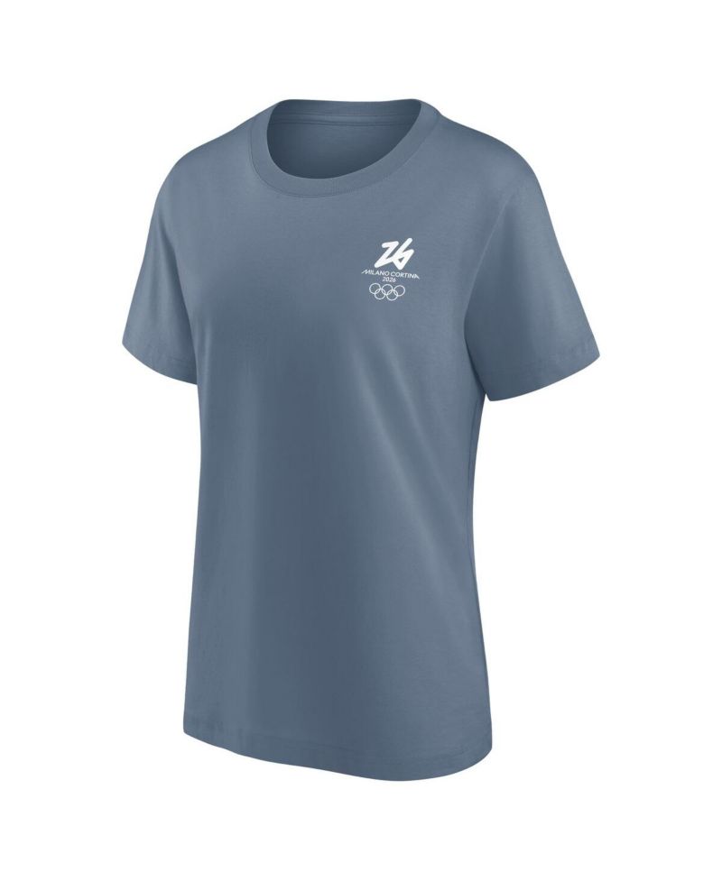 Women's Blue Milano Cortina 2026 Winter Olympics Essentials T-Shirt
