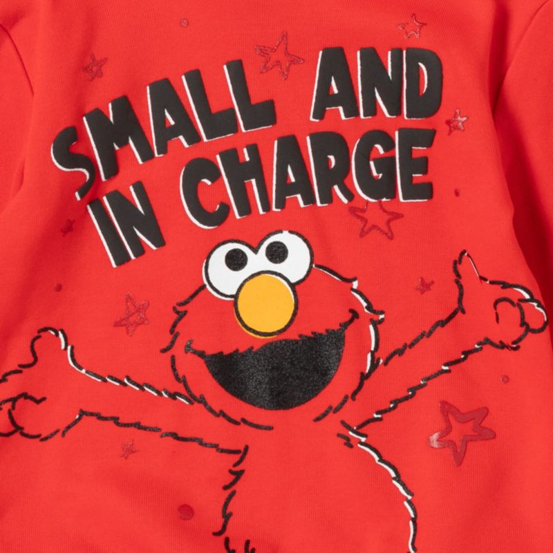 Elmo Cookie Monster Boy's Fleece Pullover Hoodie and Pants Outfit Set Toddler