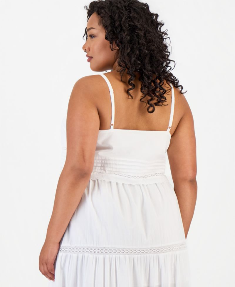Trendy Plus Size Cotton Openwork Top