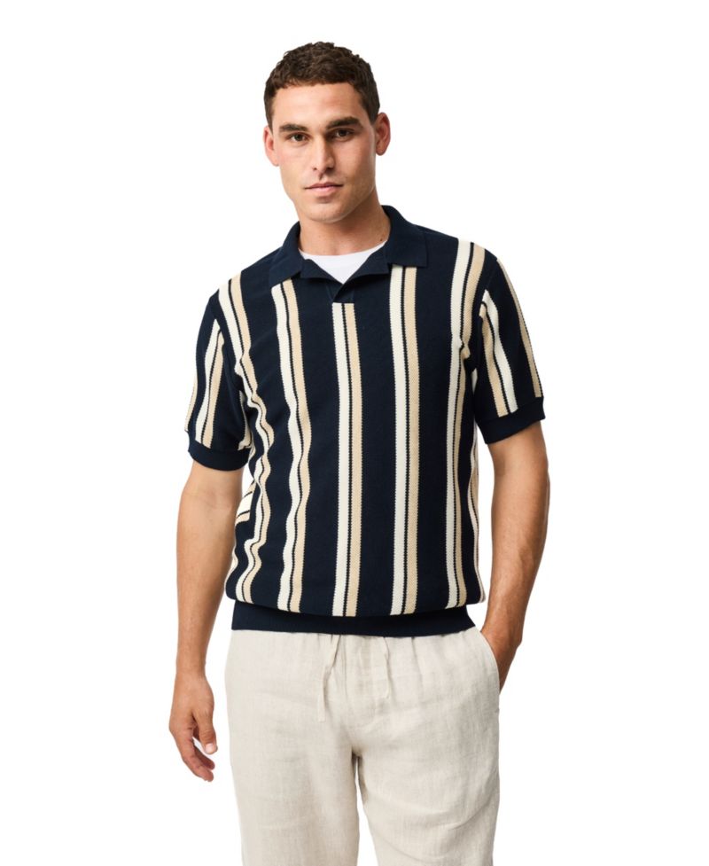 Men's Royce Hill Cotton Knit Polo Shirt